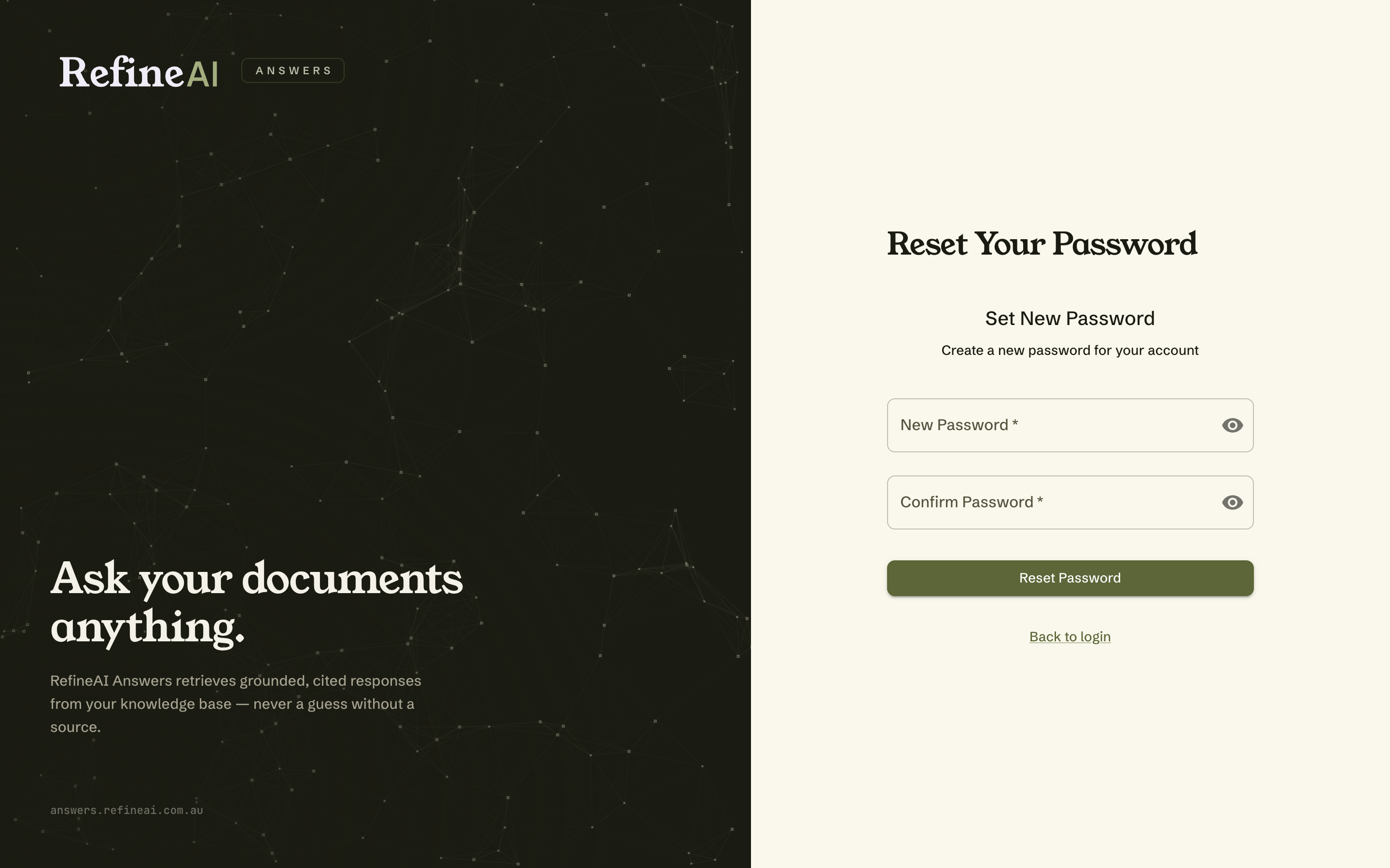 Choosing a new password