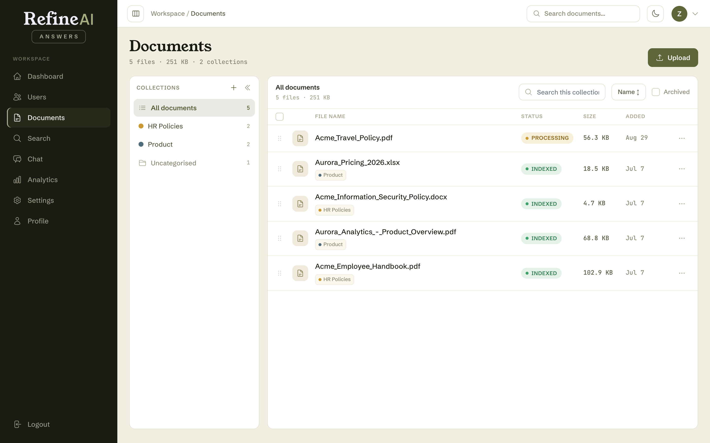 Documents mid-pipeline
