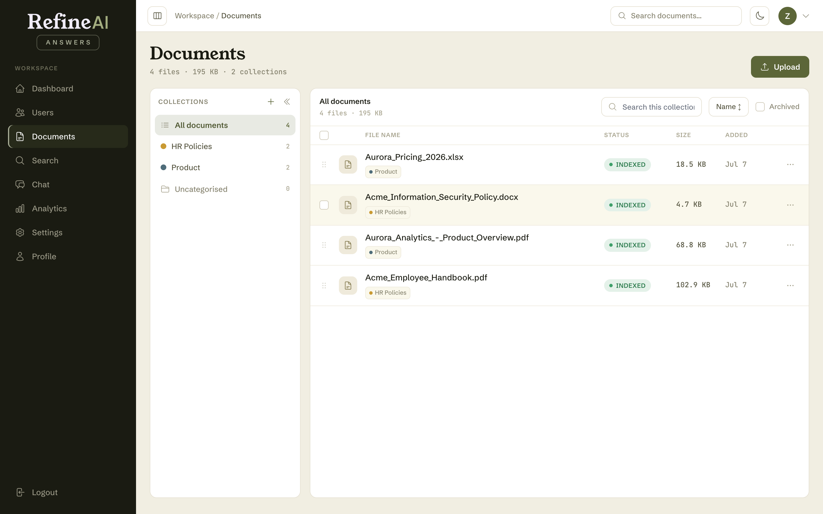 The document library